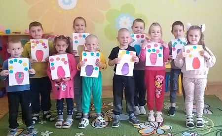 Аппликация "Цветы в вазе"